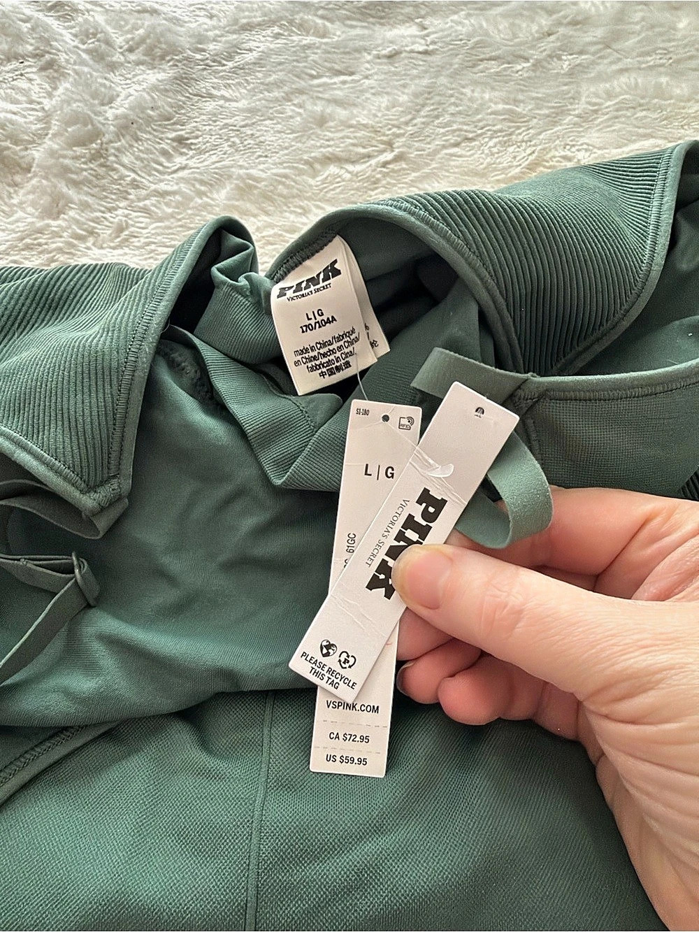 PINK NWT!  Green Athletic Jumpsuit Size Large